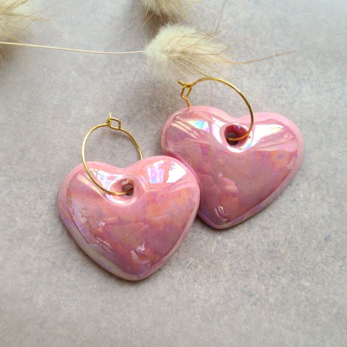 Herz perlmut rosa