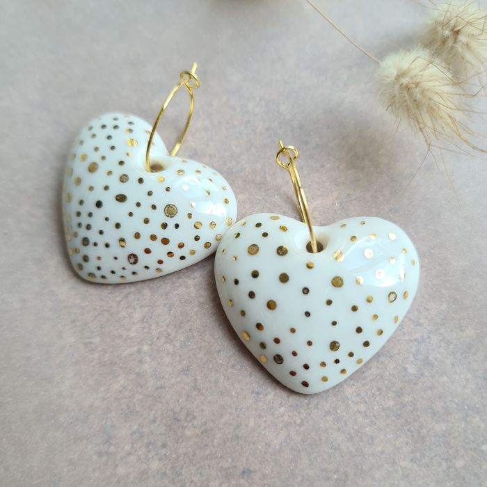 Herz gold dot