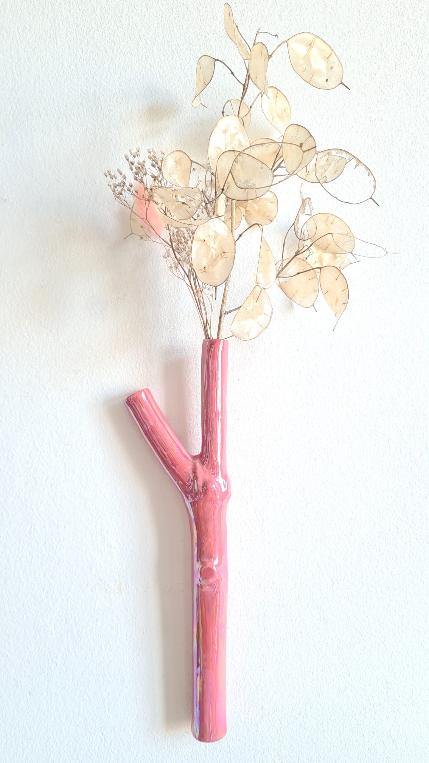 WANDVASE ASTEL perlmut rosa